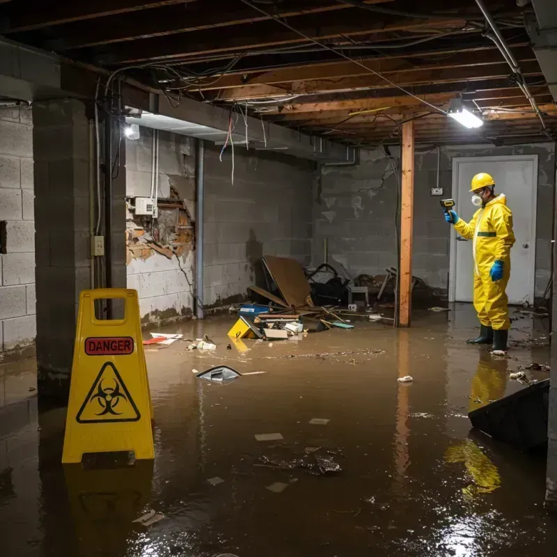 Flooded Basement Electrical Hazard in Indian Hills Cherokee Section, KY Property